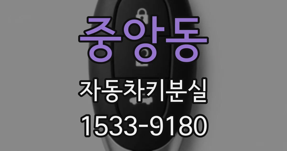 중앙동 자동차키분실