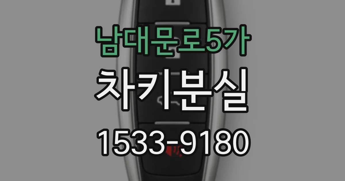 남대문로5가 차키분실