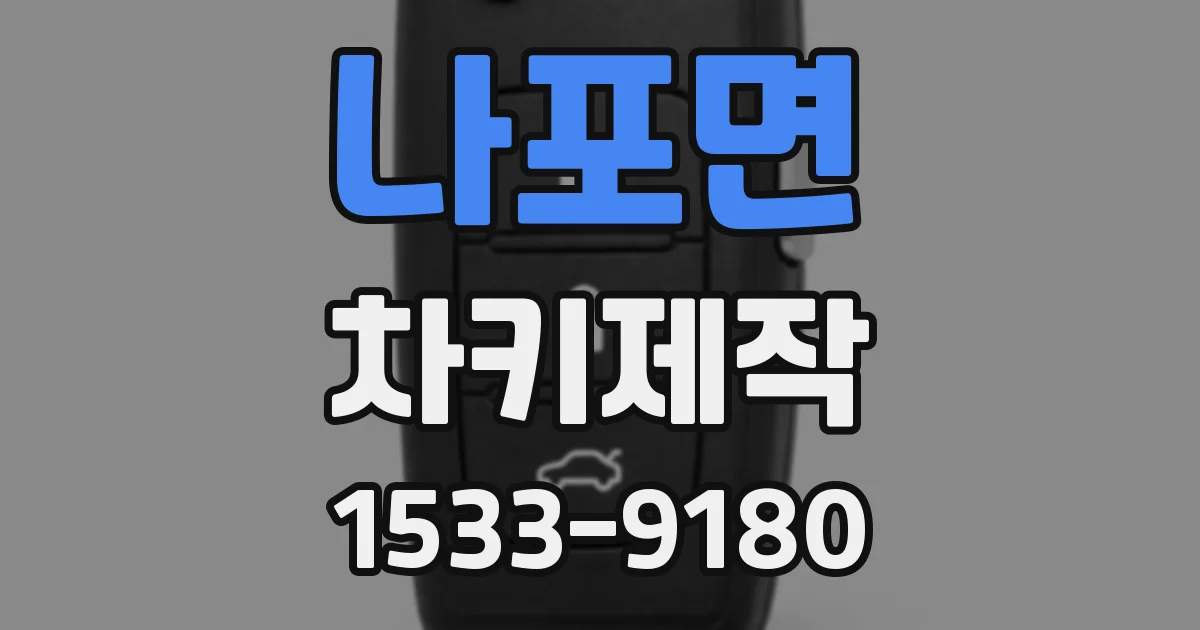 나포면 차키제작