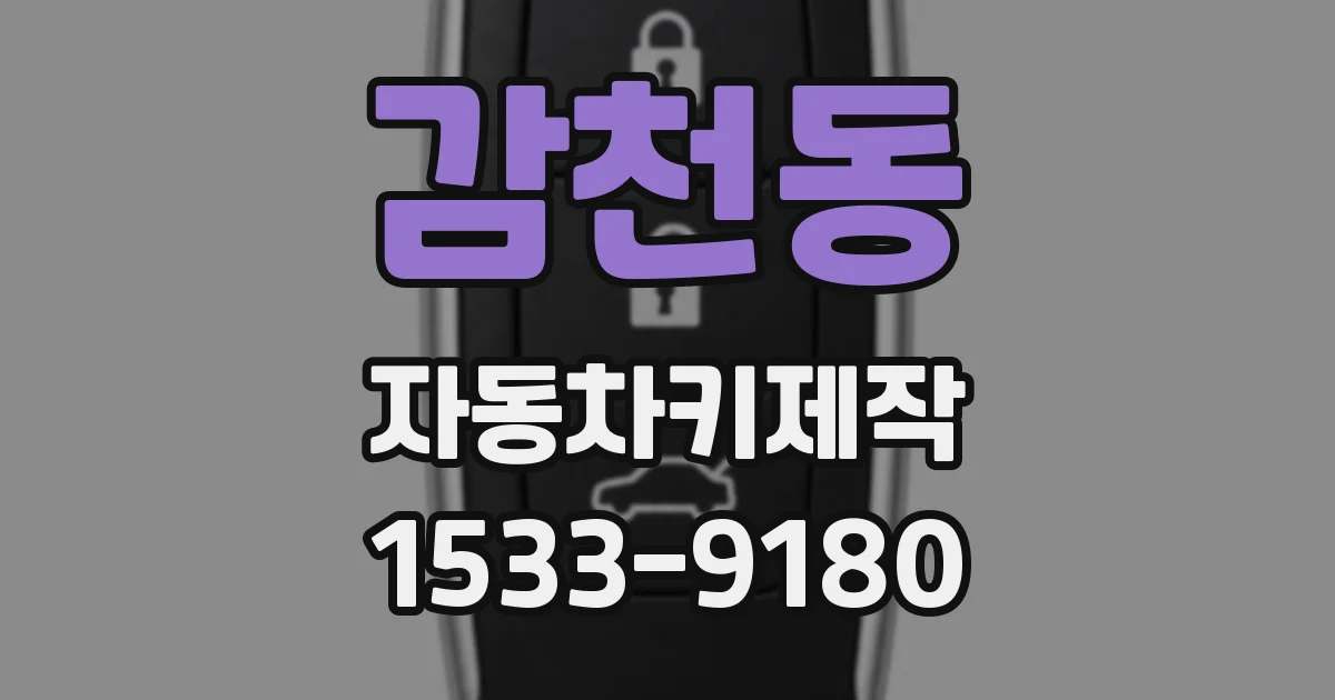 감천동 자동차키제작