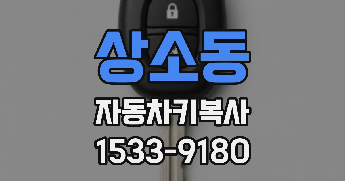 상소동 자동차키복사