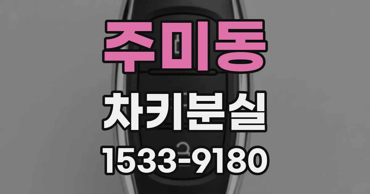 주미동 차키분실