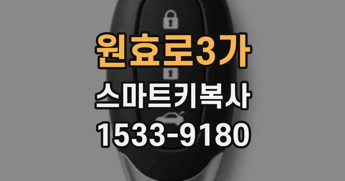 원효로3가 스마트키복사