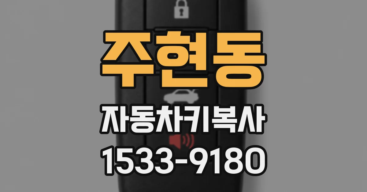 주현동 자동차키복사