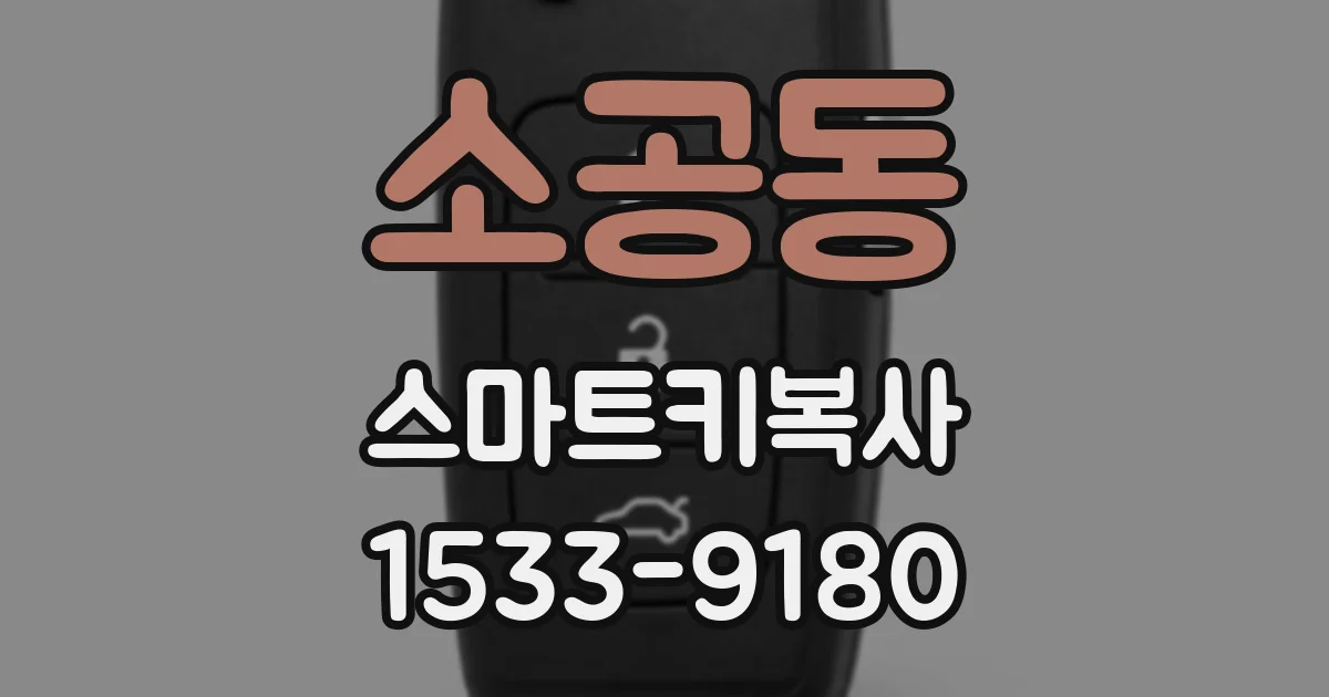 소공동 스마트키복사