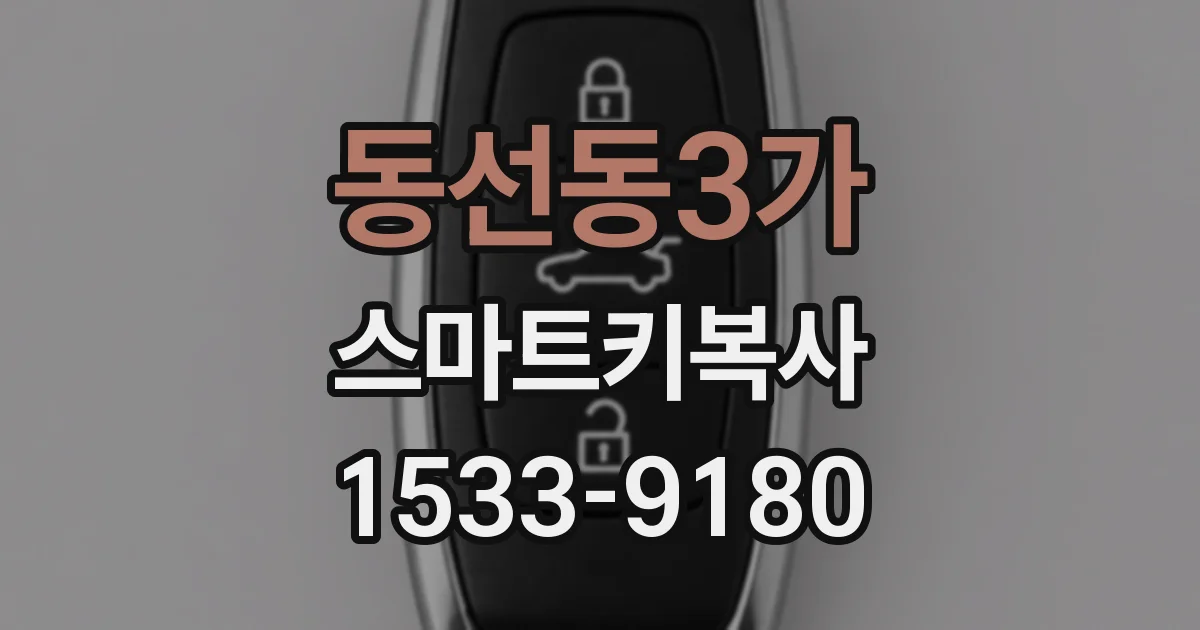 동선동3가 스마트키복사
