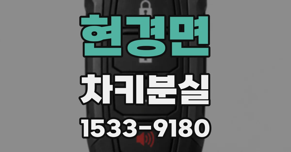 현경면 차키분실