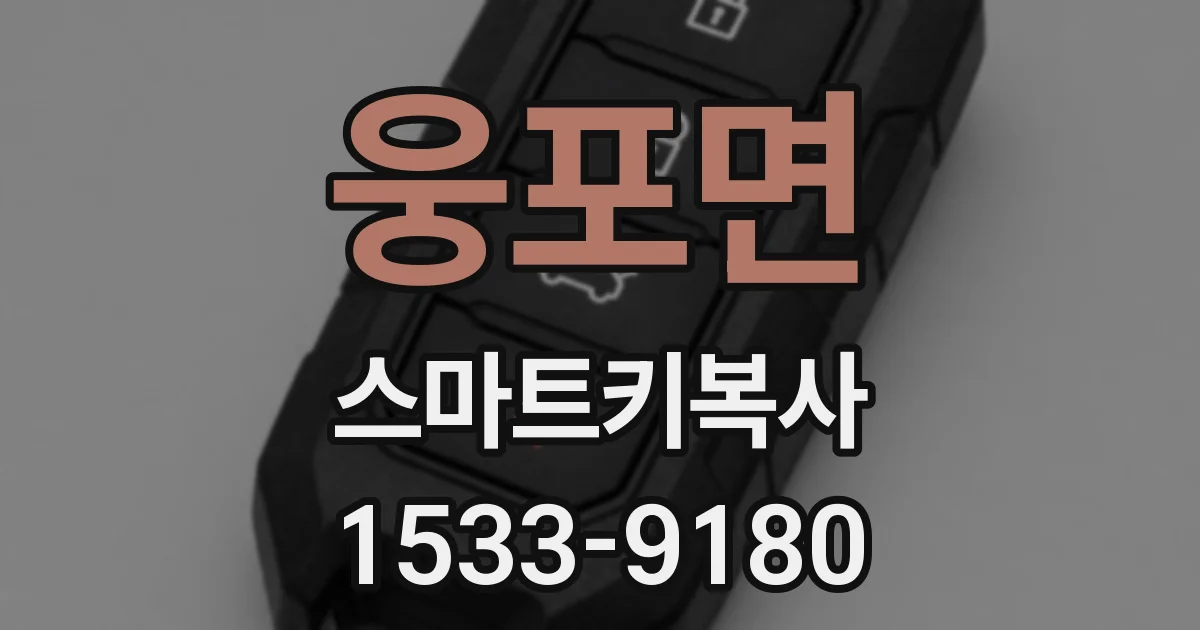 웅포면 스마트키복사