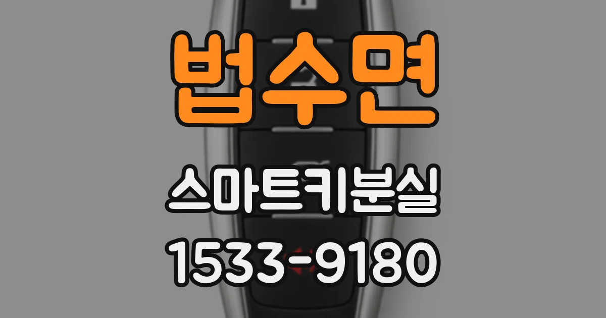 법수면 스마트키분실