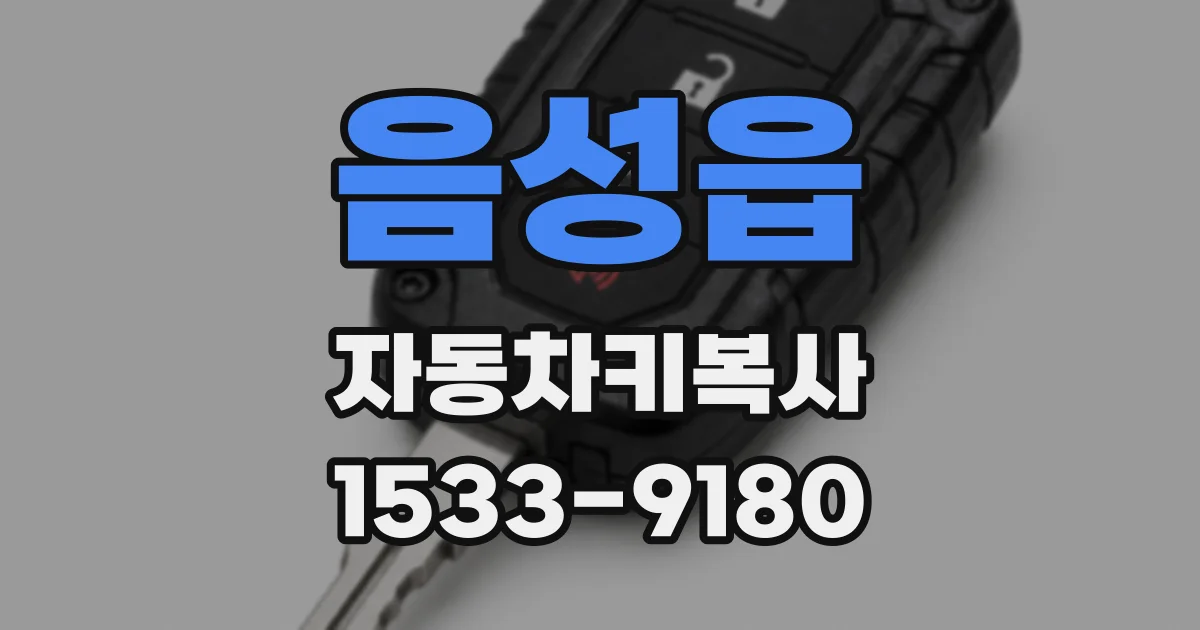 음성읍 자동차키복사