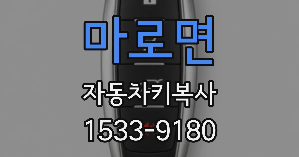 마로면 자동차키복사