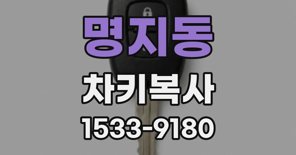 명지동 차키복사