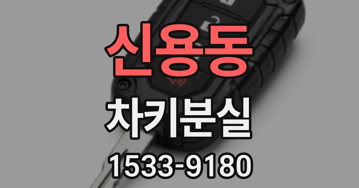 신용동 차키분실