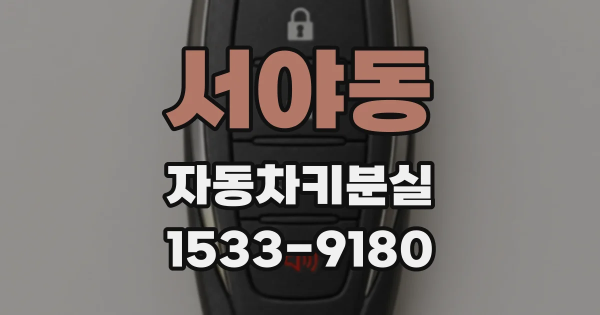 서야동 자동차키분실
