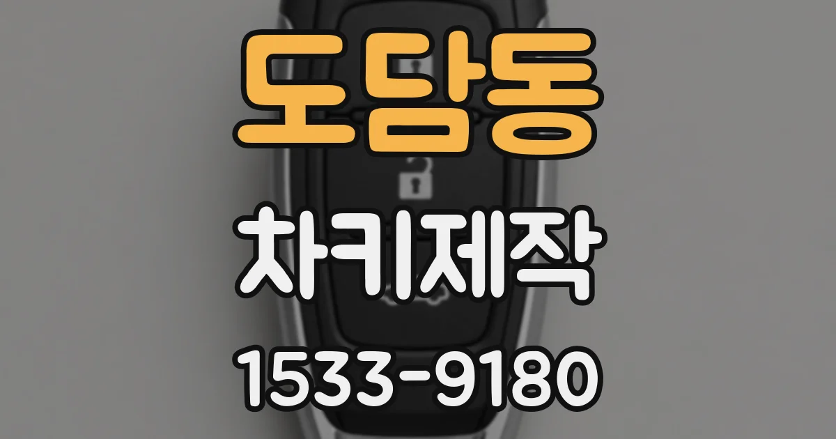 도담동 차키제작