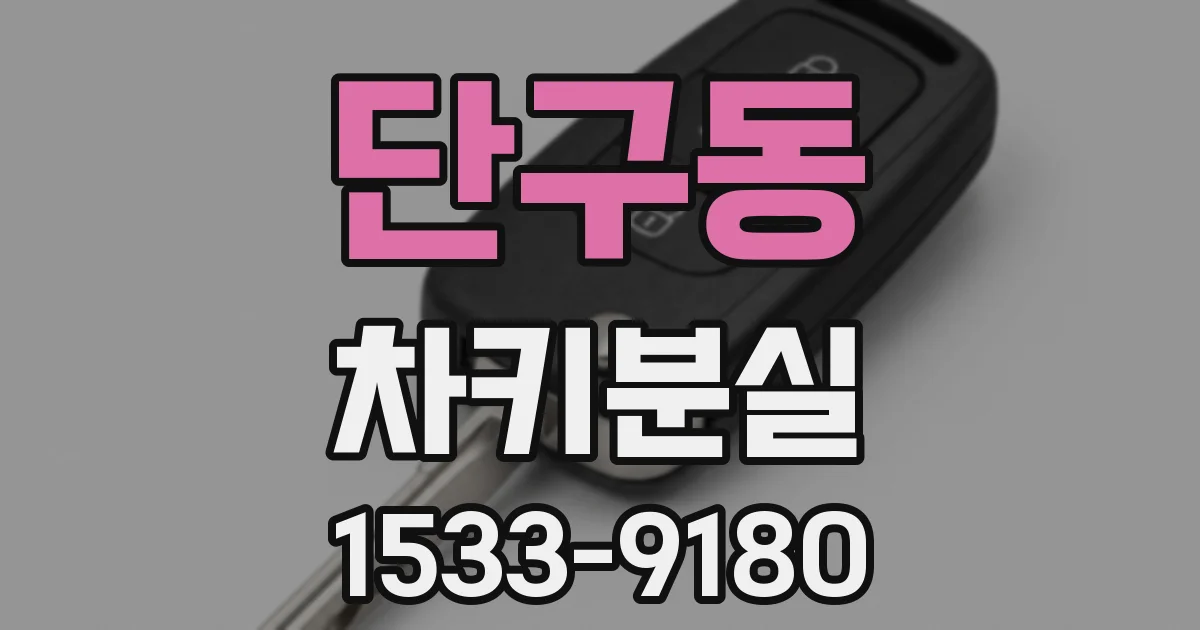 단구동 차키분실