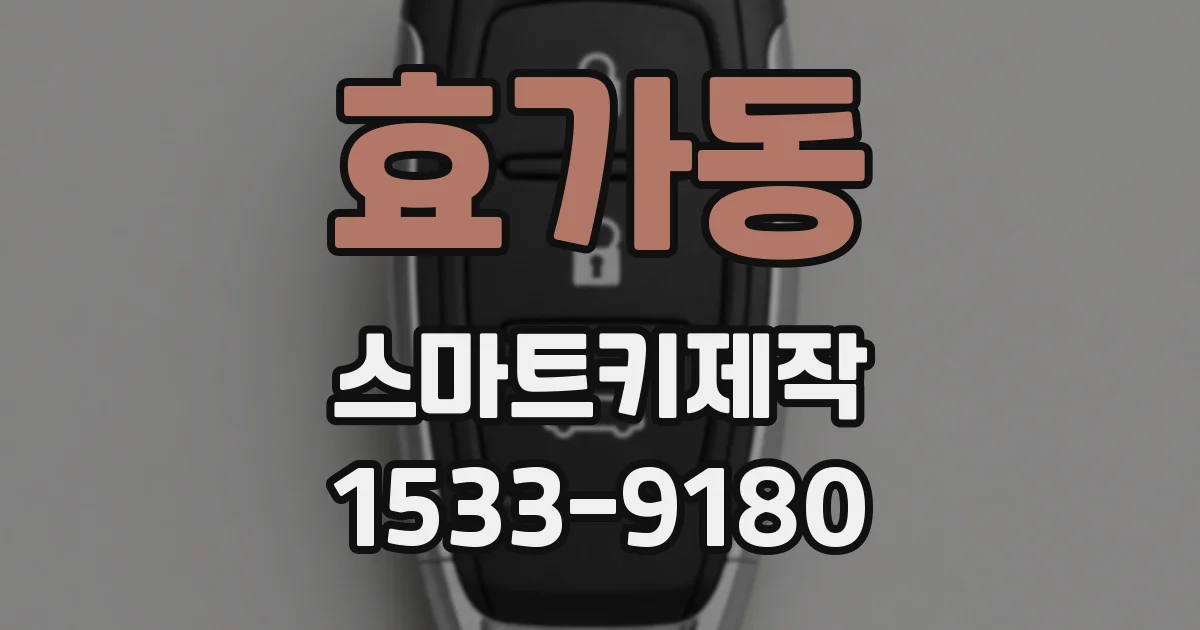 효가동 스마트키제작