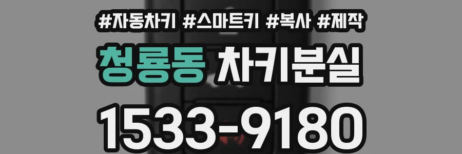 청룡동 차키분실
