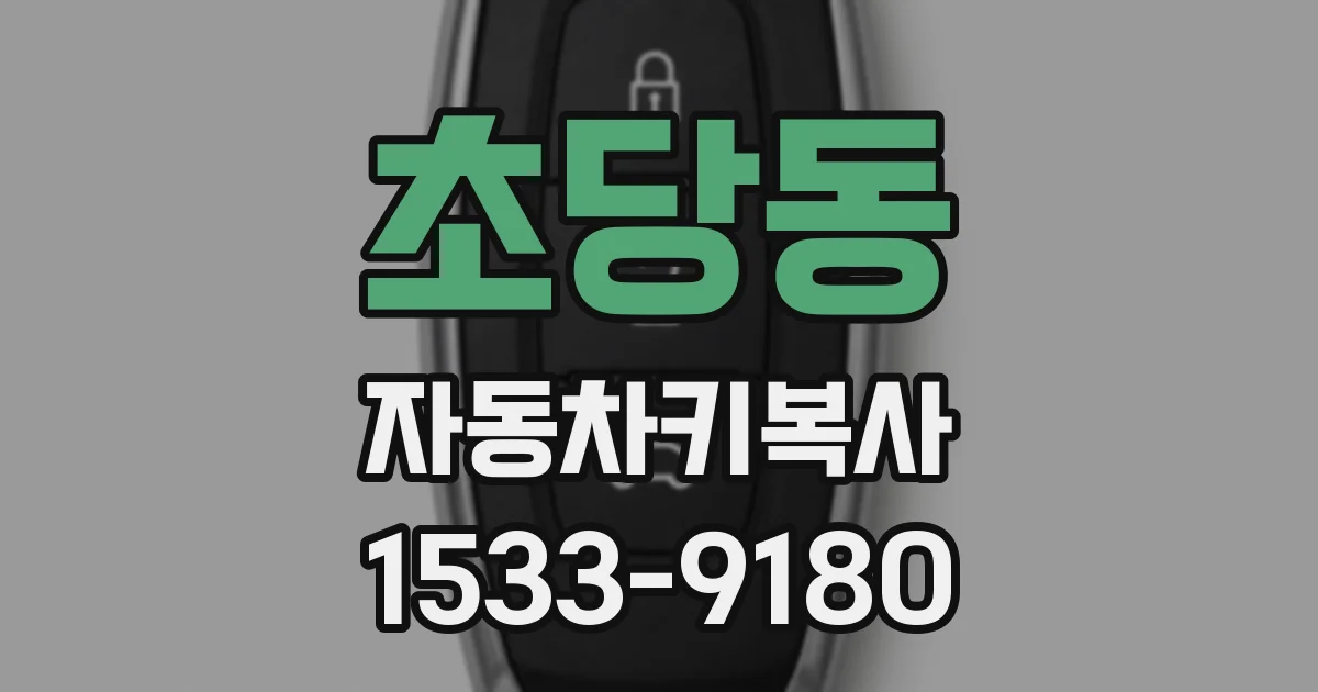 초당동 자동차키복사