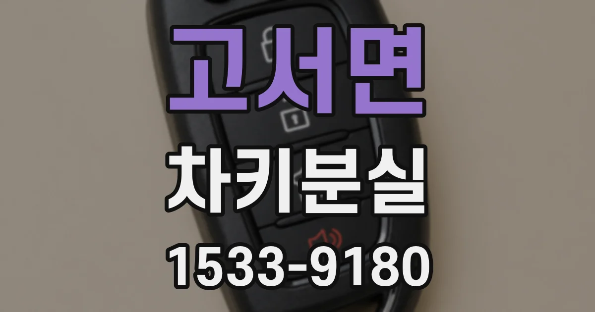 고서면 차키분실
