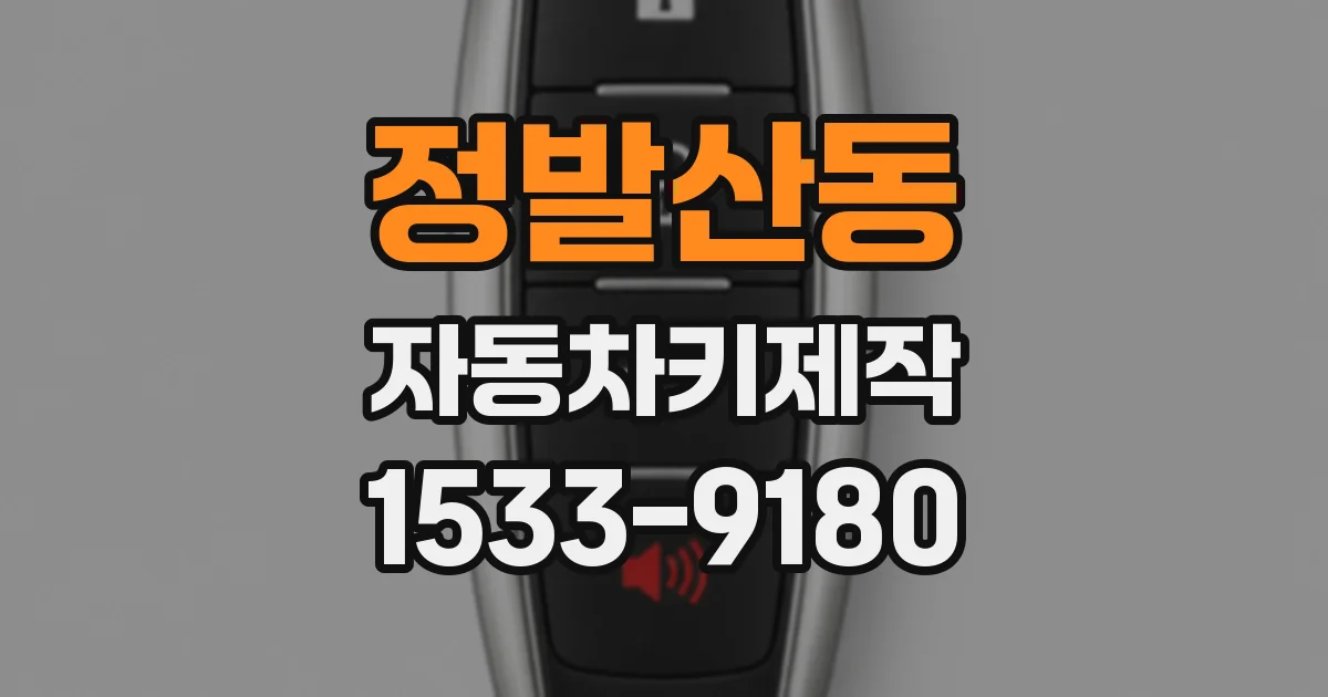 정발산동 자동차키제작