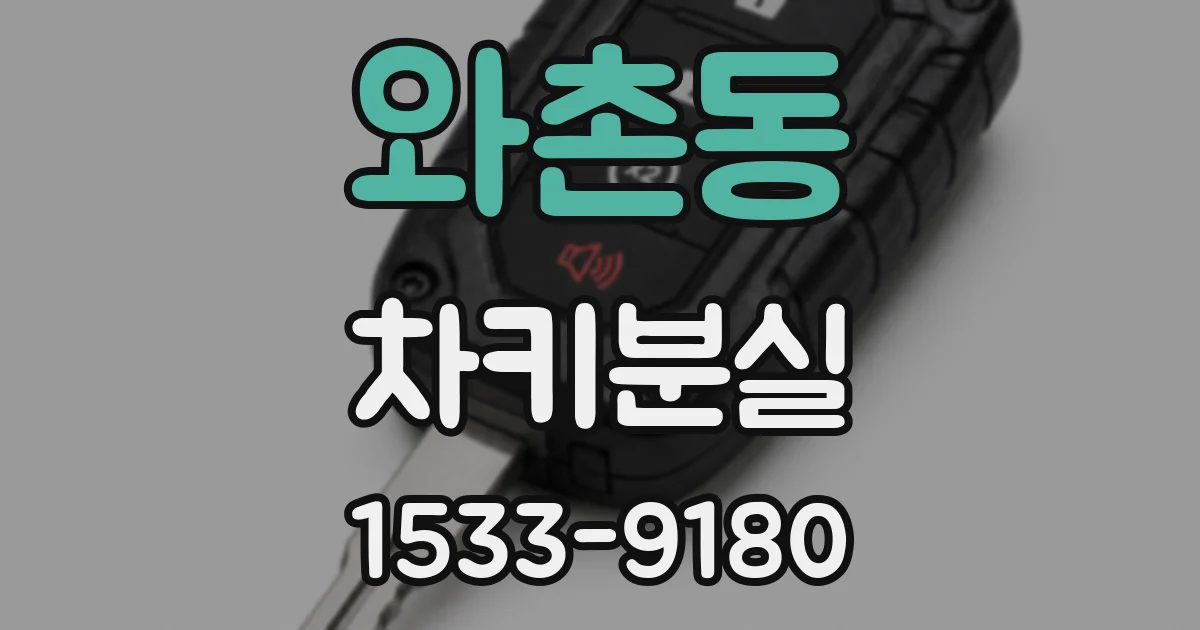 와촌동 차키분실