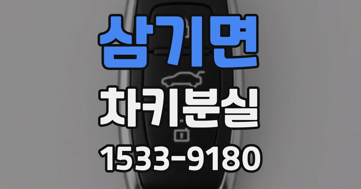 삼기면 차키분실