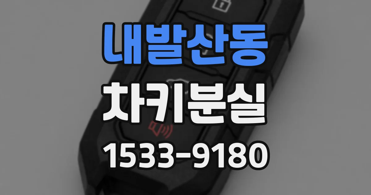 내발산동 차키분실