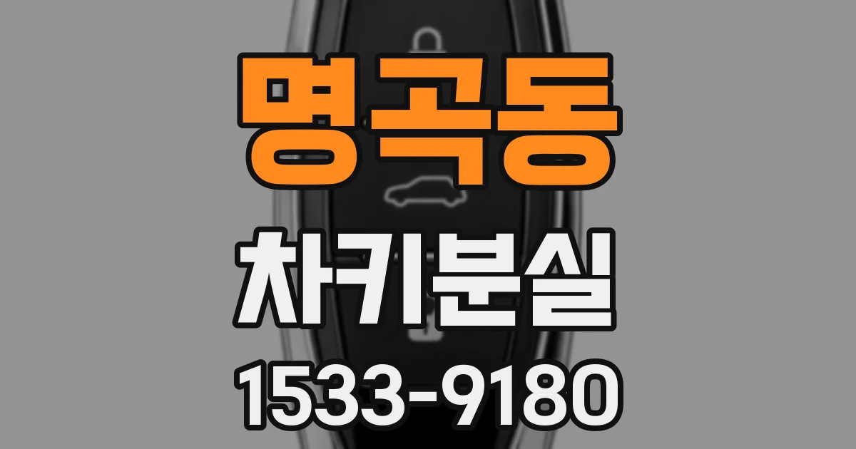 명곡동 차키분실