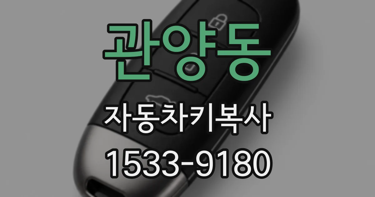 관양동 자동차키복사