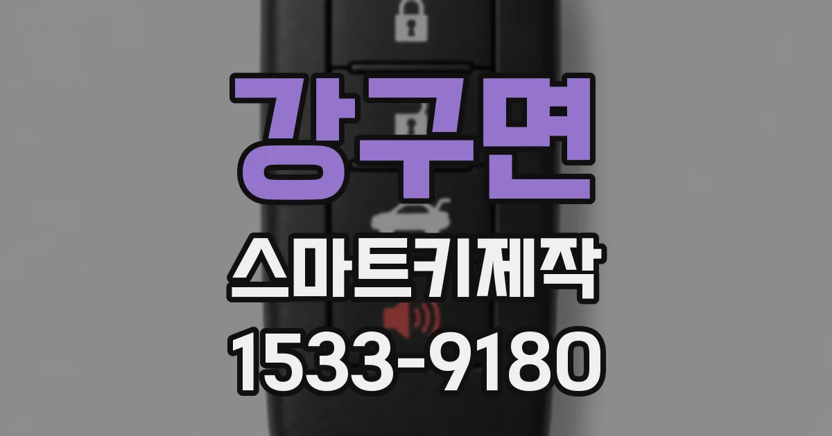 강구면 스마트키제작