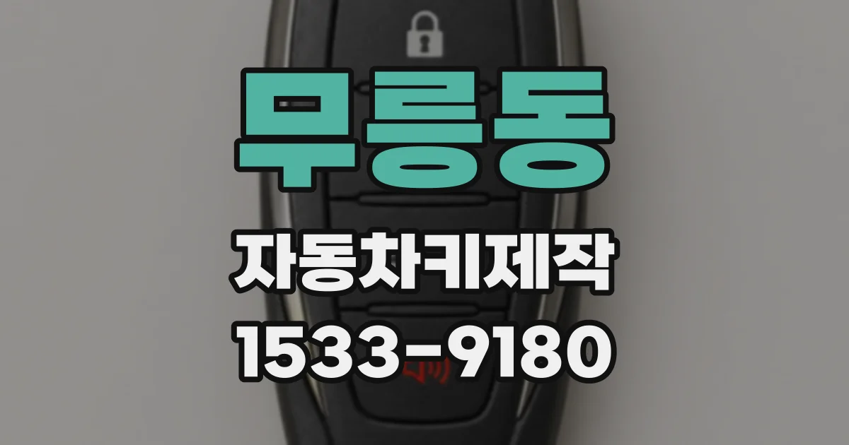 무릉동 자동차키제작