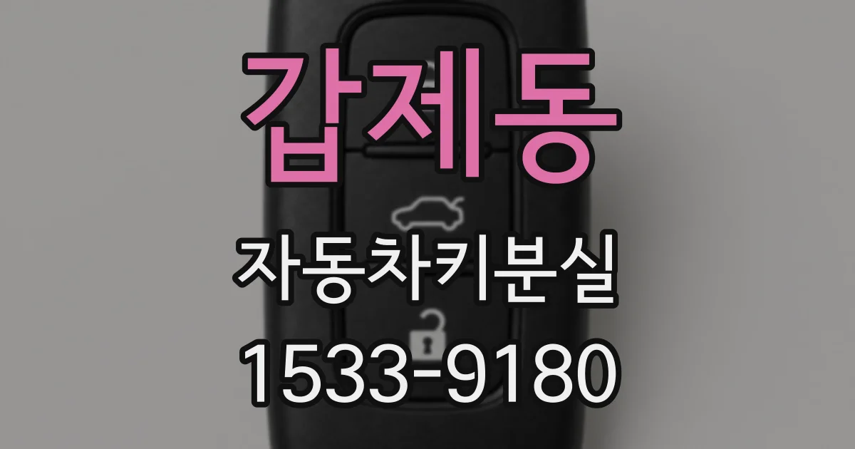 갑제동 자동차키분실