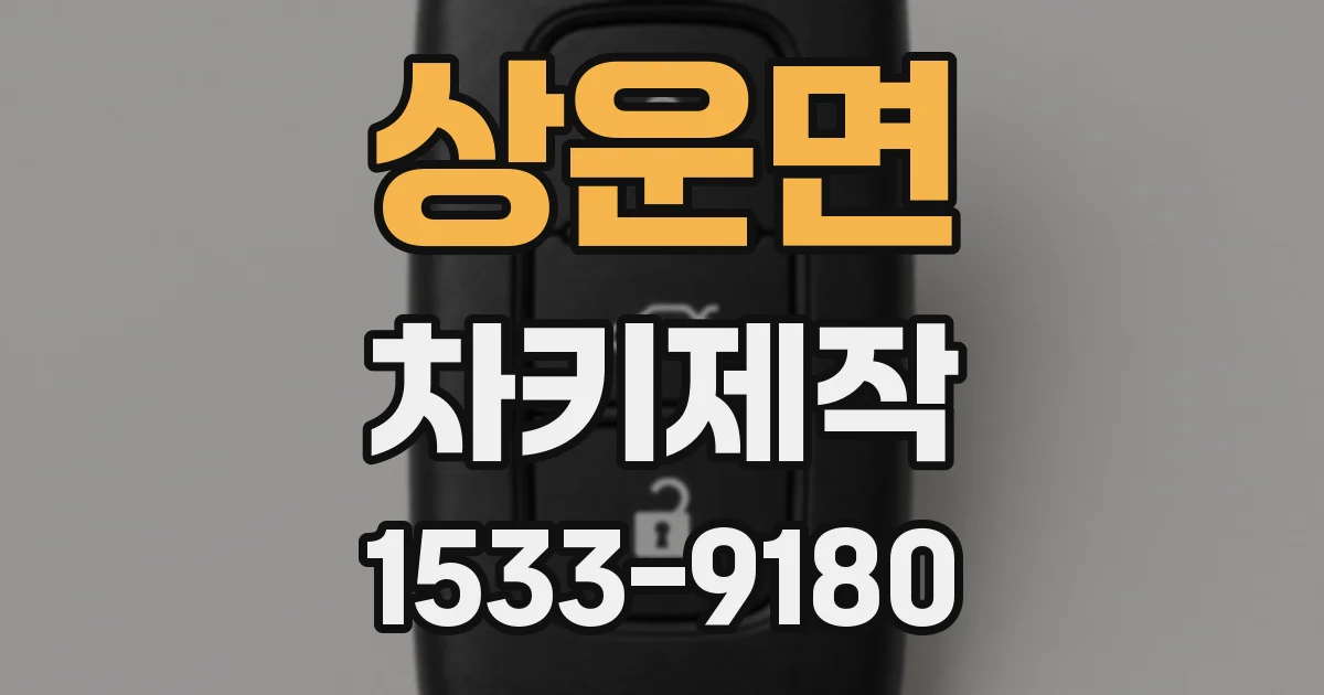상운면 차키제작