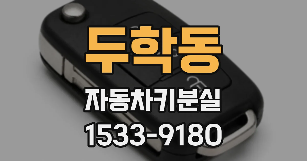 두학동 자동차키분실