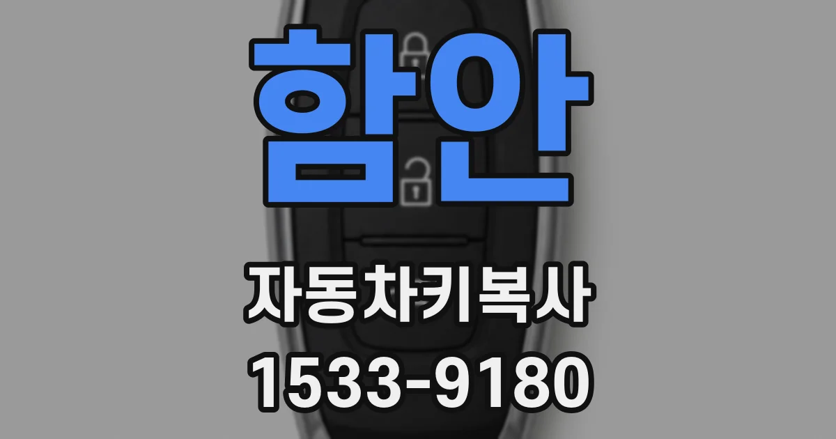 함안 자동차키복사