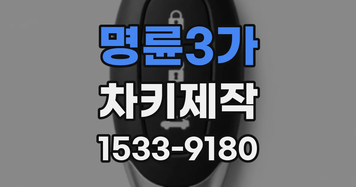 명륜3가 차키제작