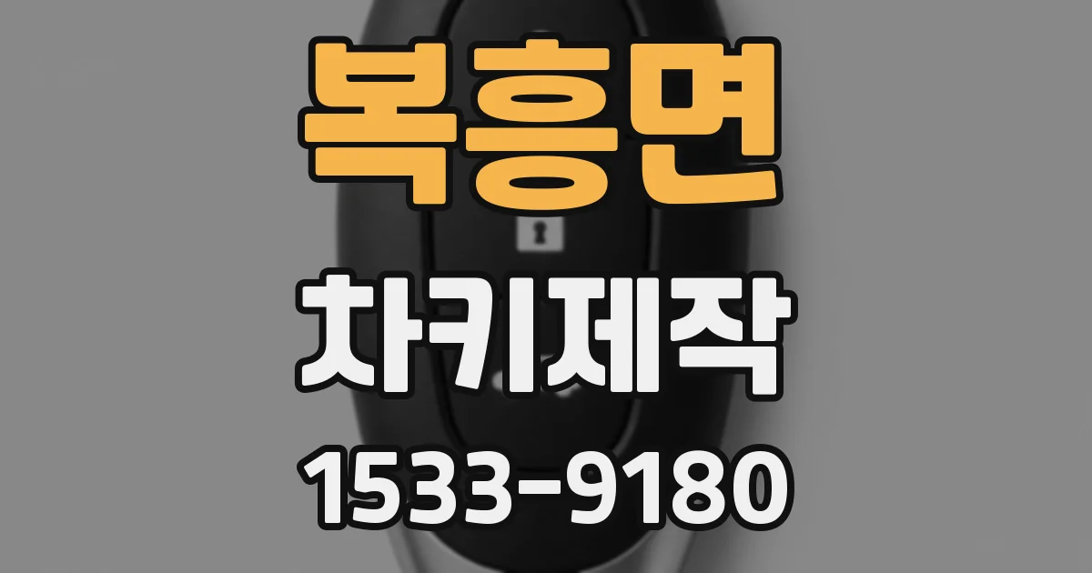 복흥면 차키제작