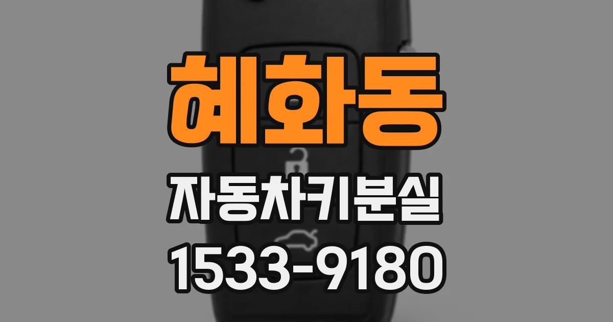 혜화동 자동차키분실