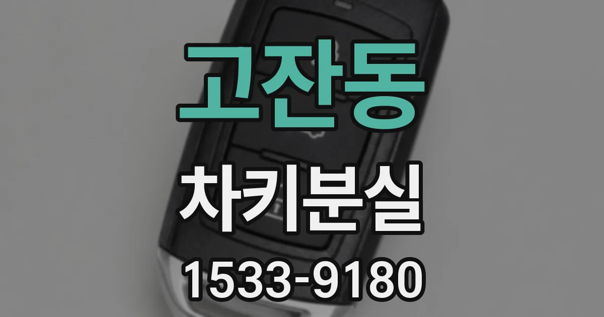 고잔동 차키분실