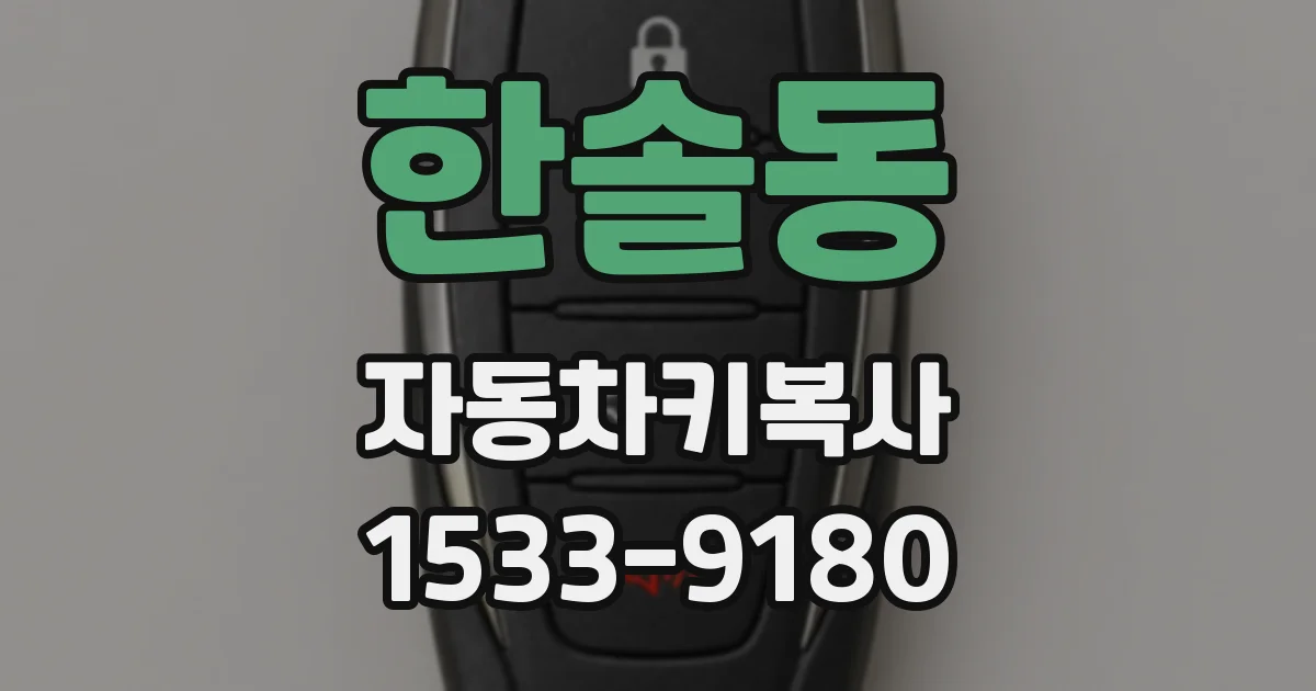 한솔동 자동차키복사