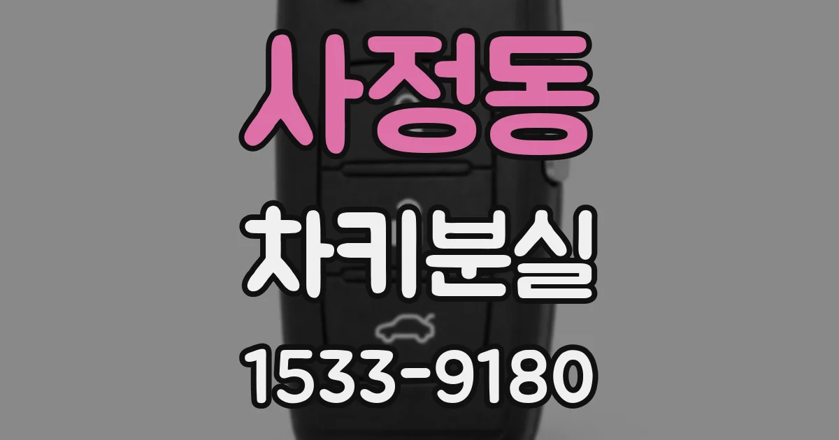 사정동 차키분실