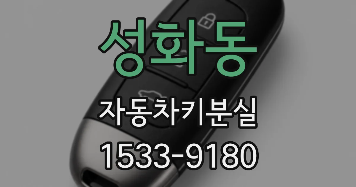 성화동 자동차키분실