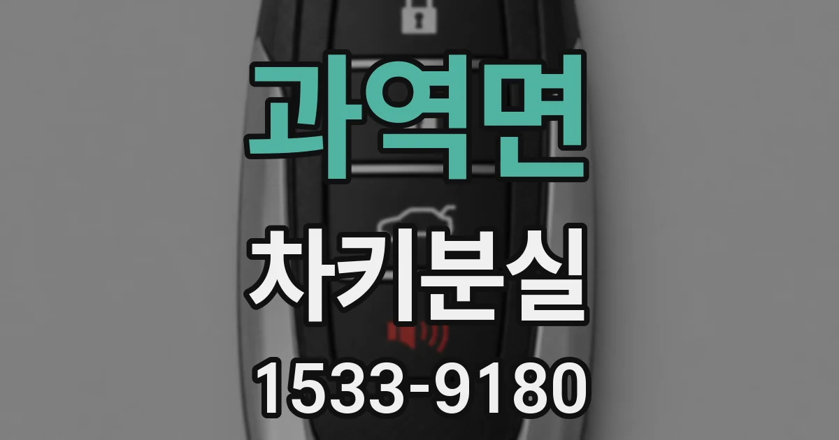 과역면 차키분실