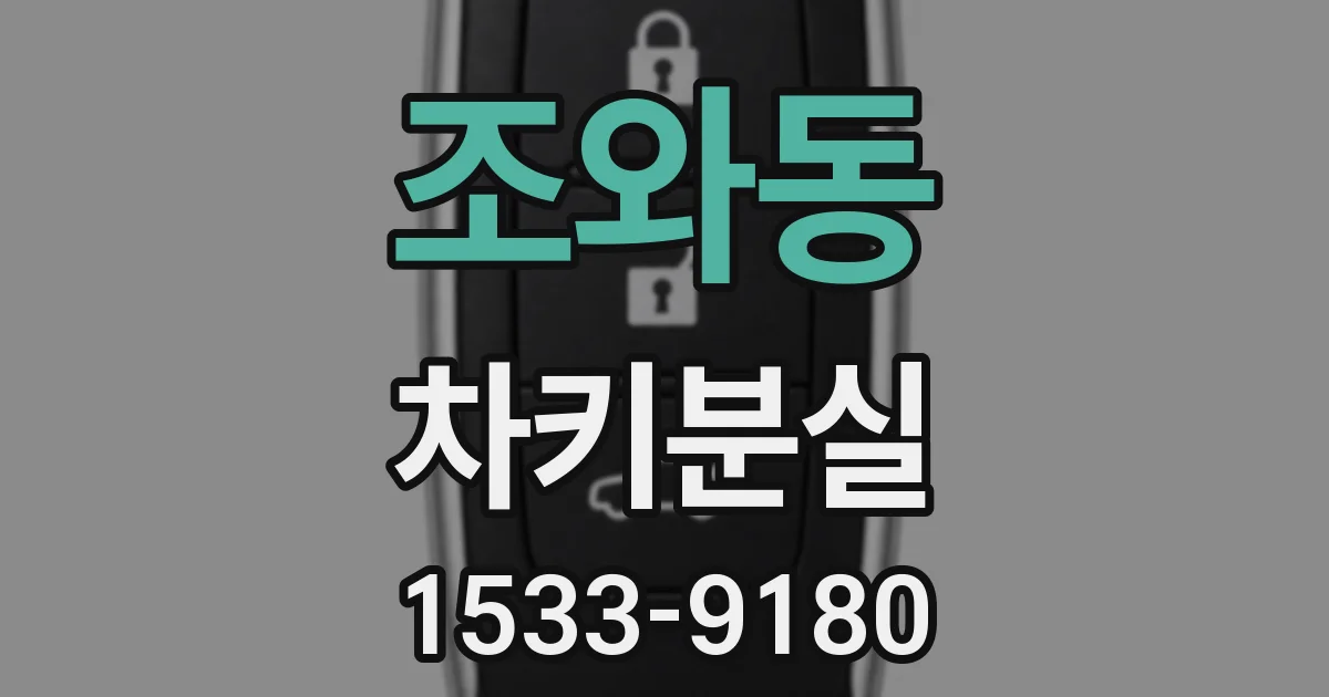 조와동 차키분실