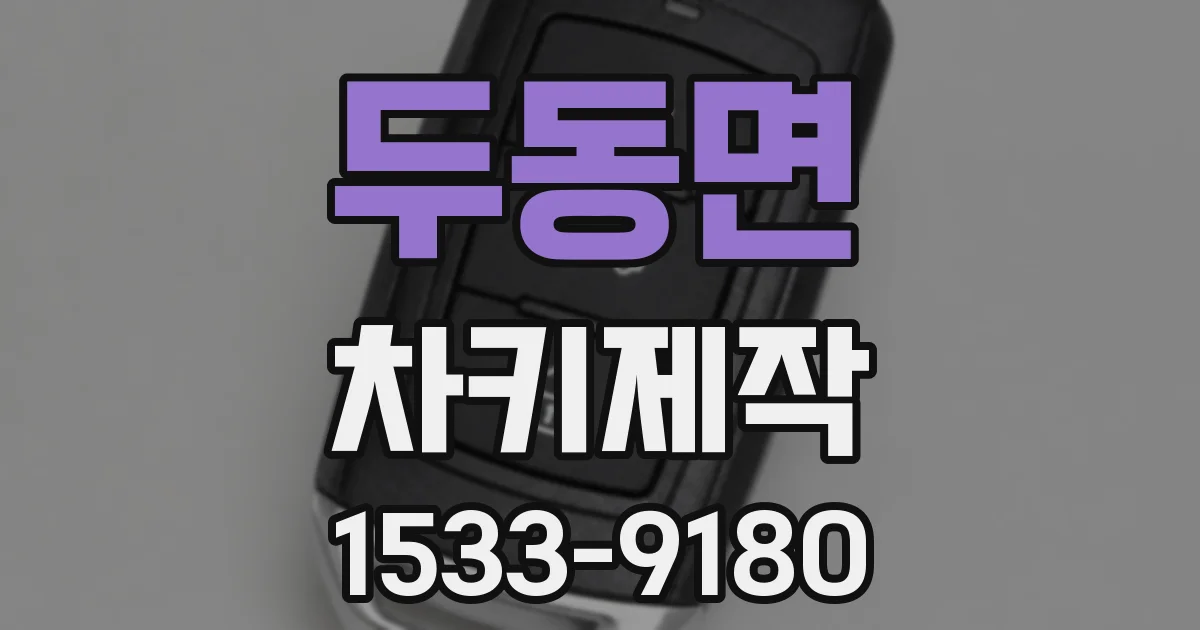 두동면 차키제작