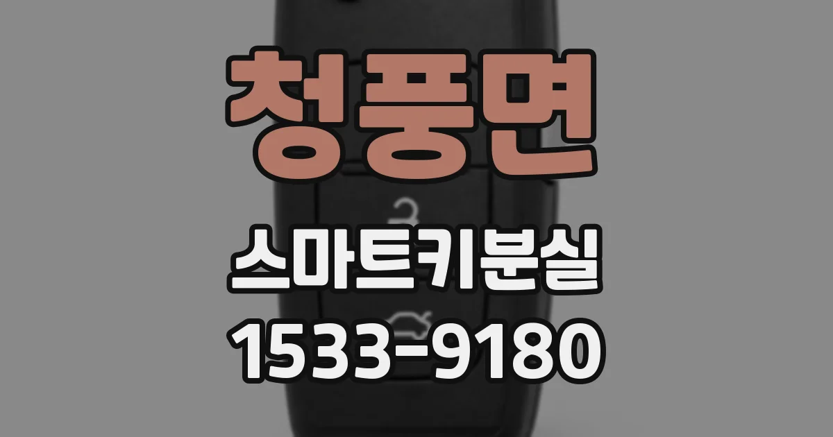 청풍면 스마트키분실