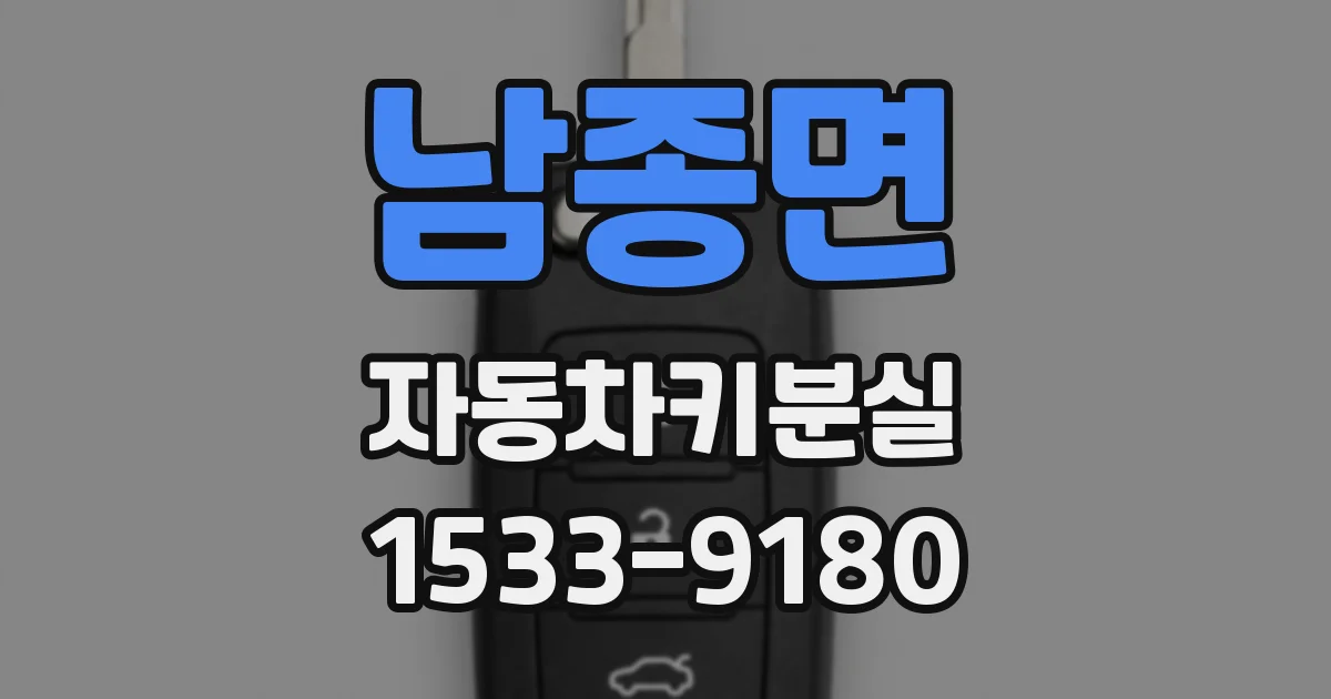 남종면 자동차키분실