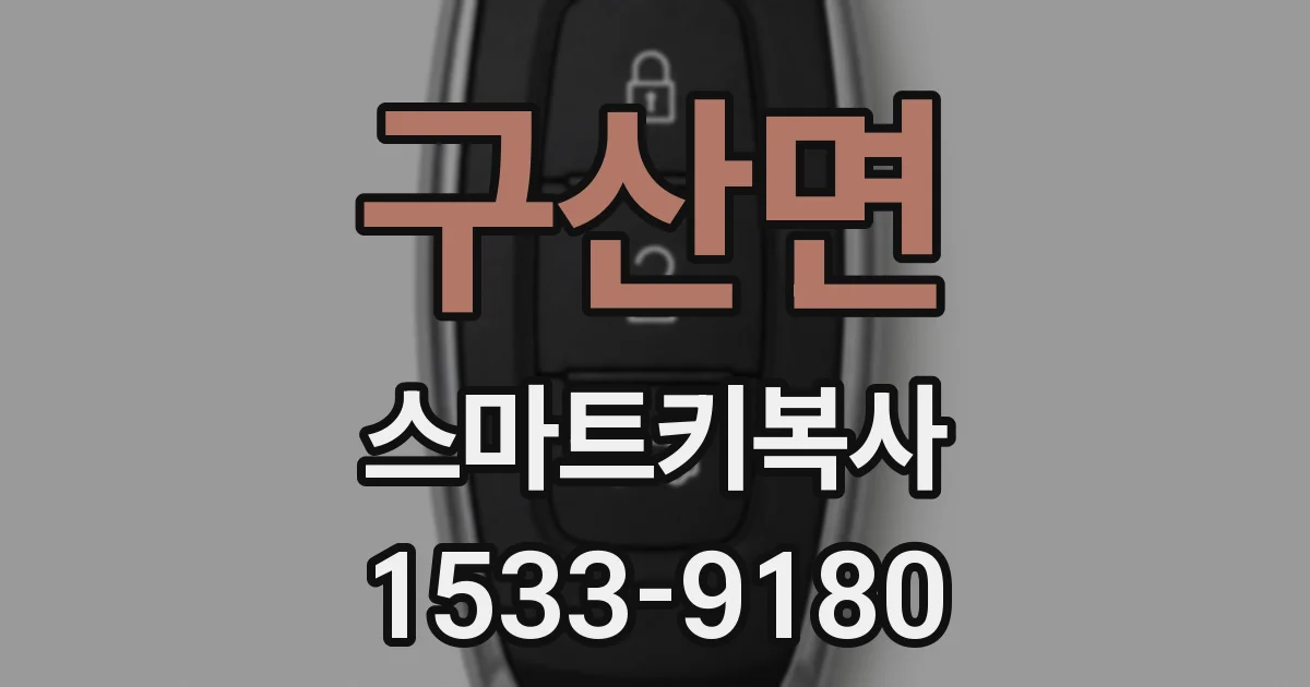 구산면 스마트키복사