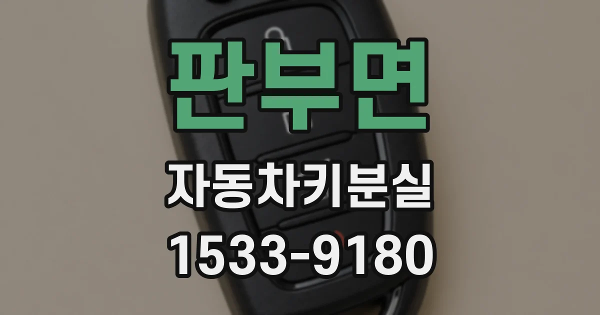 판부면 자동차키분실